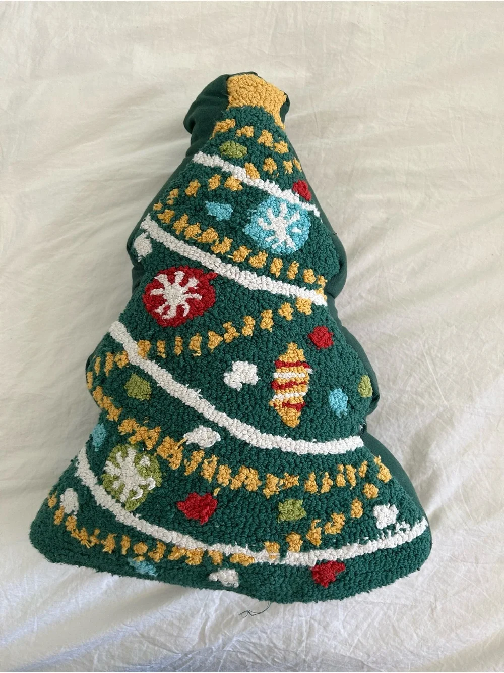 Holiday Tree Throw Pillow - Green Decorative Christmas Cushion